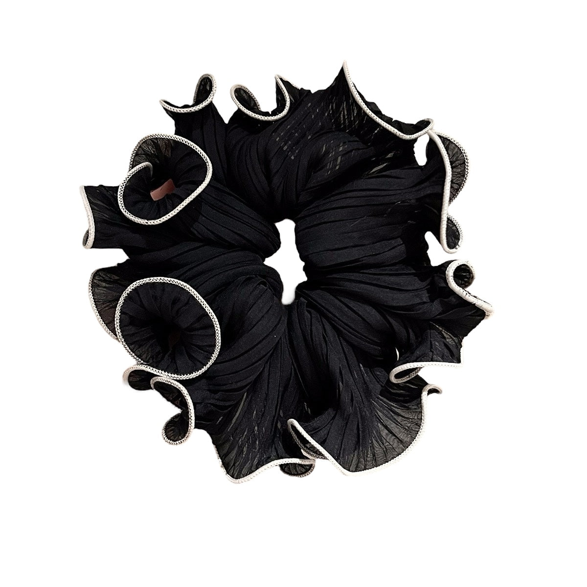 Scrunchie im Volant-Design | Schwarz