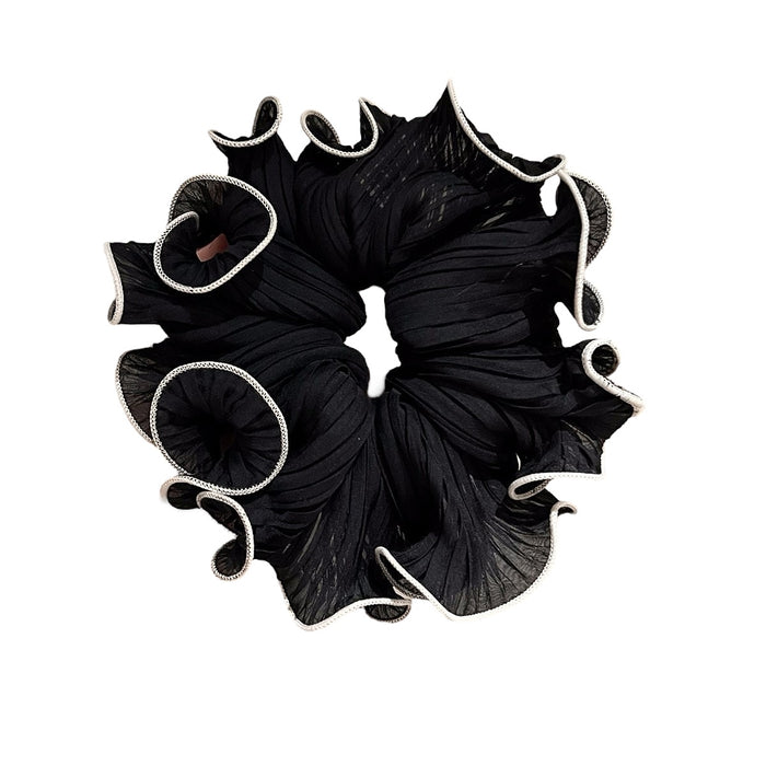 Scrunchie im Volant-Design | Schwarz