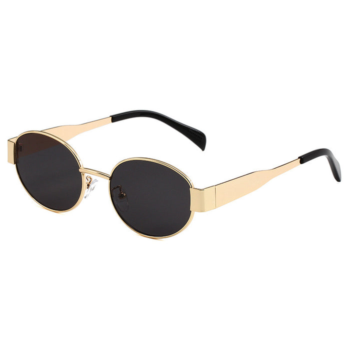 Retro Sonnenbrille - Gold Schwarz