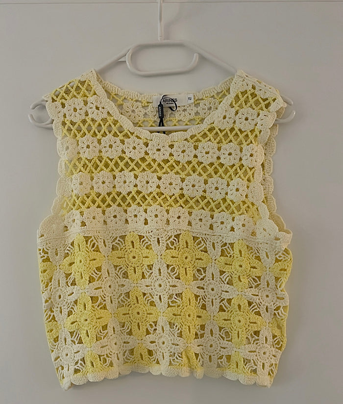 Häkeltop -  Retro Sunflower | Gelb