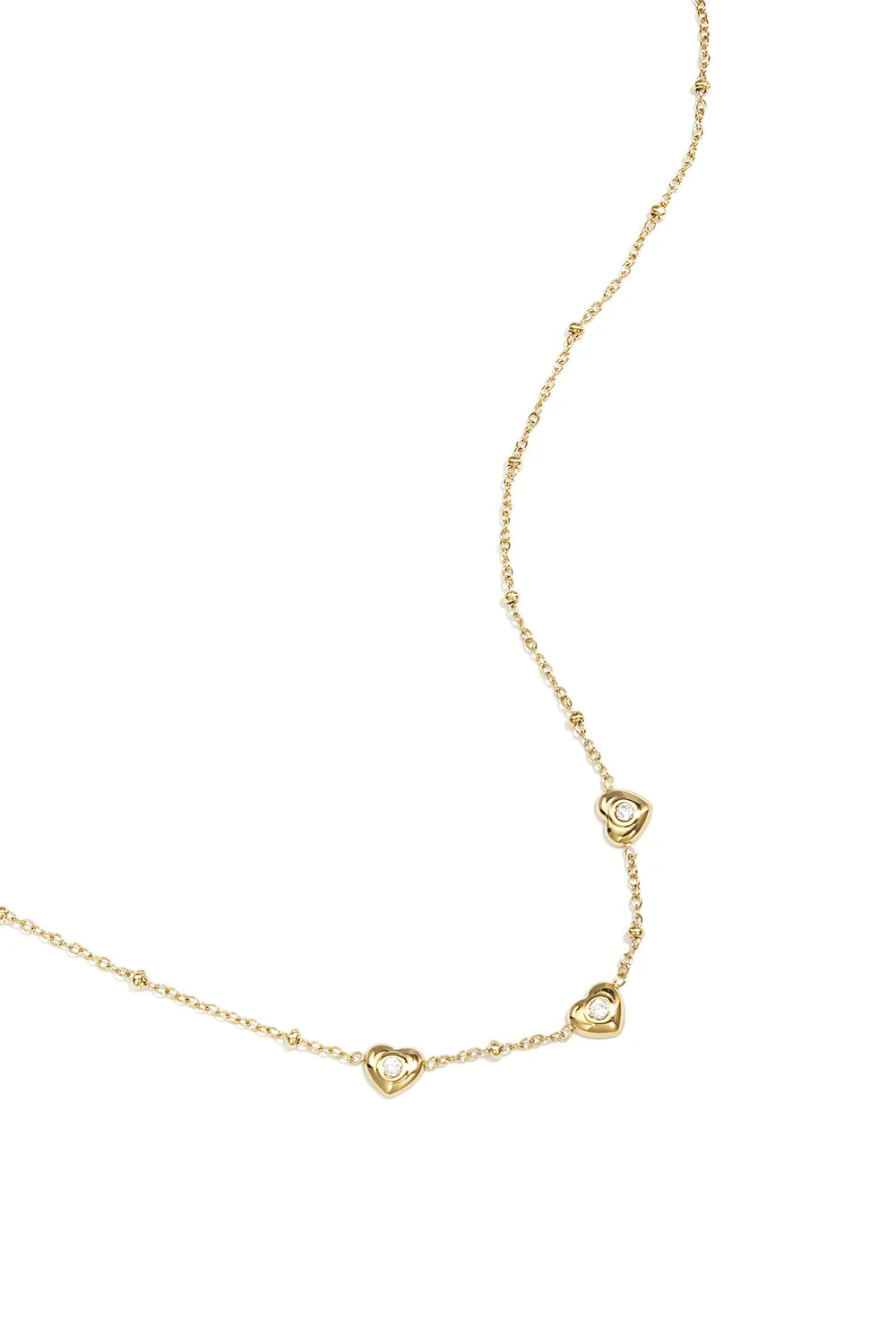 Golden Hearts Halskette – Feine Herz Halskette Gold