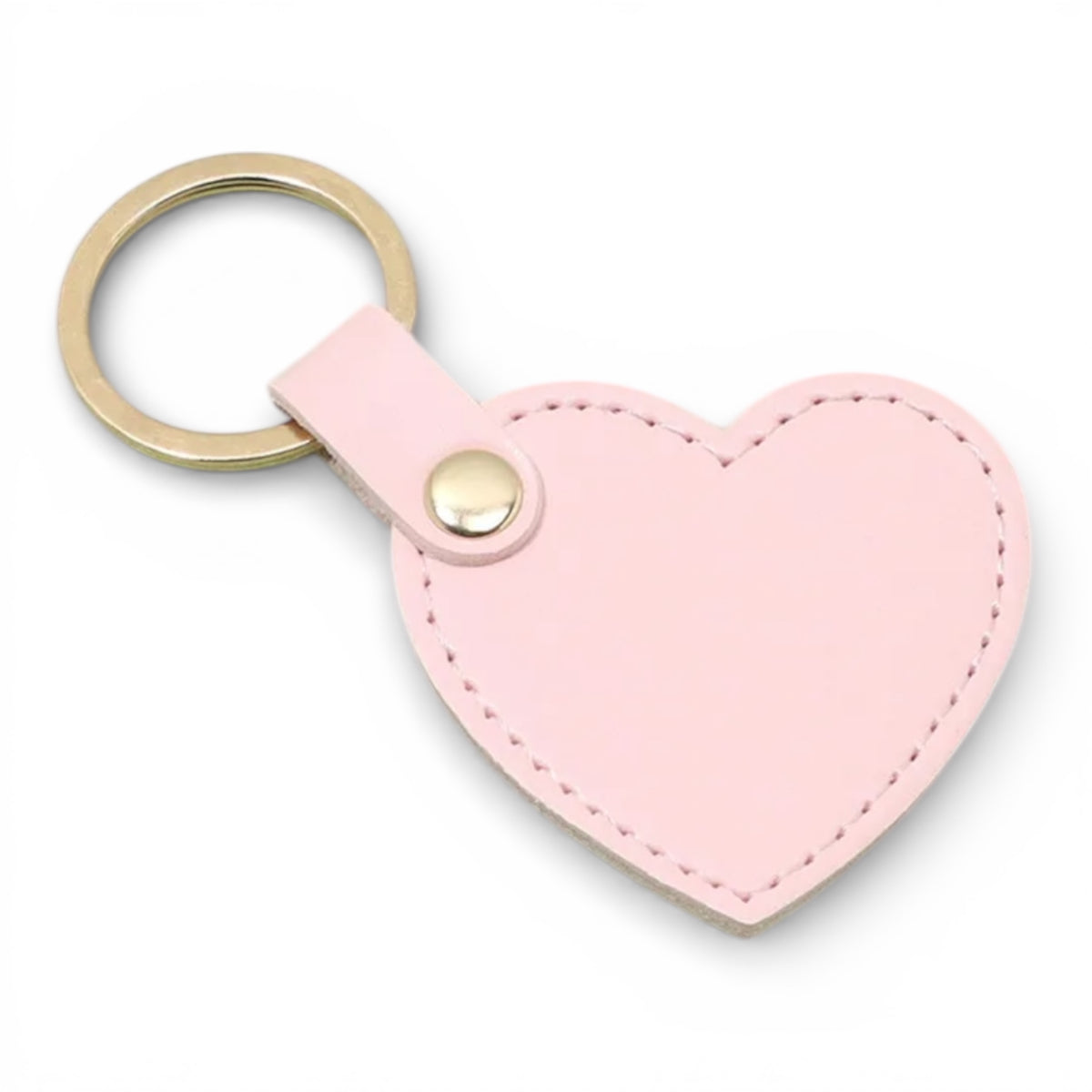 Herz Schlüsselanhänger aus Kunstleder – minimalistischer Keychain in Rosa