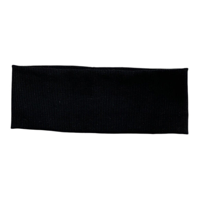 Schwarzes Haarband gerippt – breites Stretch Stirnband