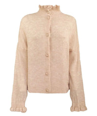 Strickjacke mit Rüschen