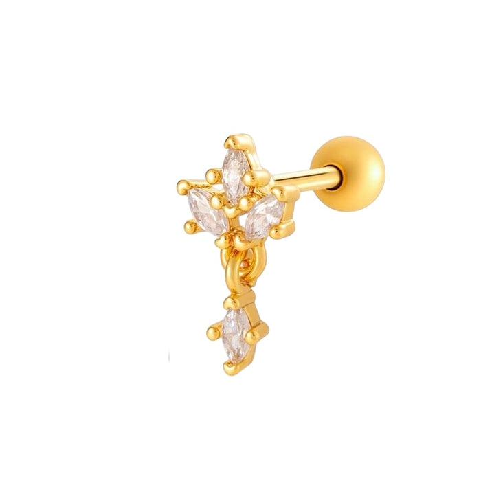 Piercing Stecker mit Anhänger – Edelstahl in Gold