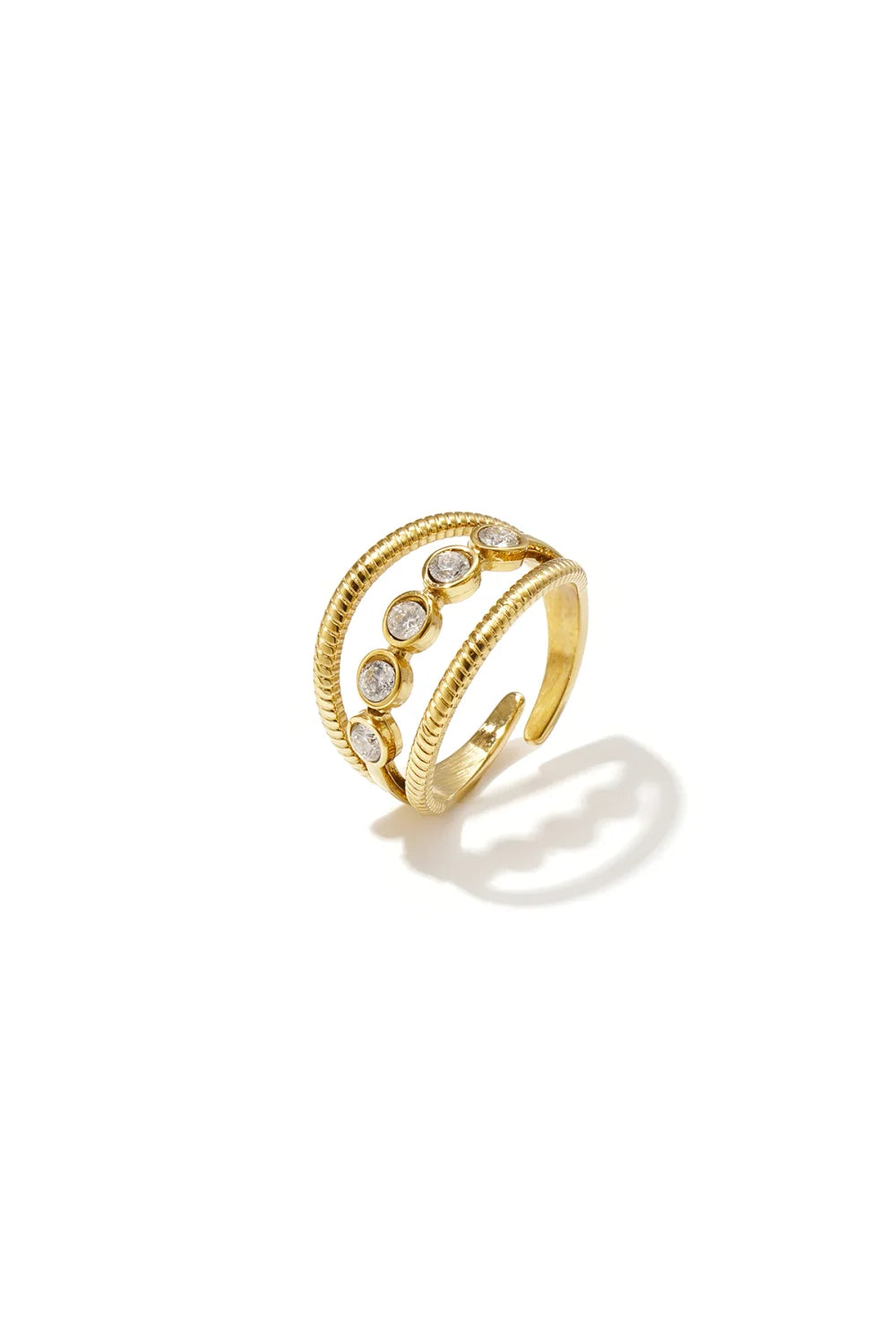 Verstellbarer Ring - Crystal Lines
